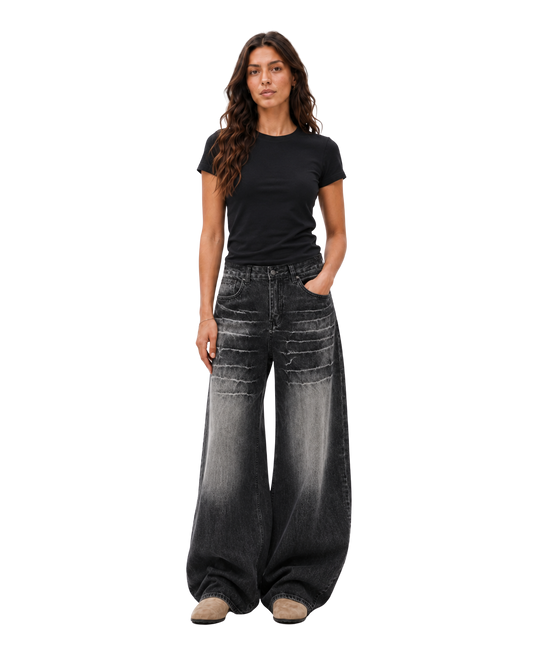 Jean Oversize Black Washed