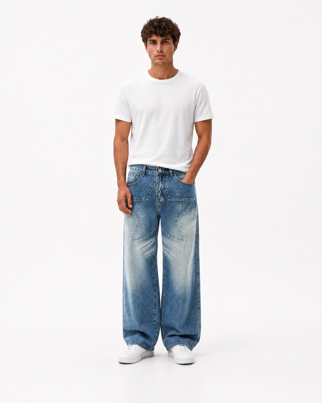Jean Azul Vintage Corte Amplio