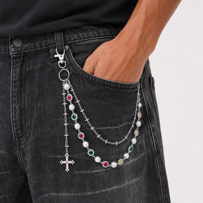 Cadena Pearl Cross Vintage
