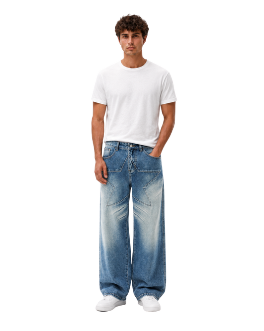 Jean Azul Vintage Corte Amplio