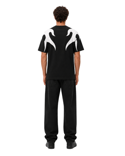 Camiseta Negra Flame Oversize