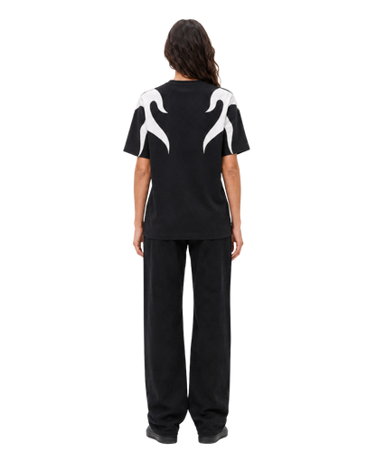 Camiseta Negra Flame Oversize