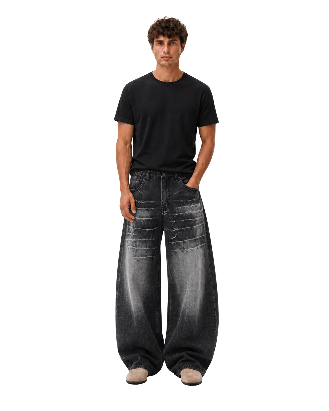 Jean Oversize Black Washed