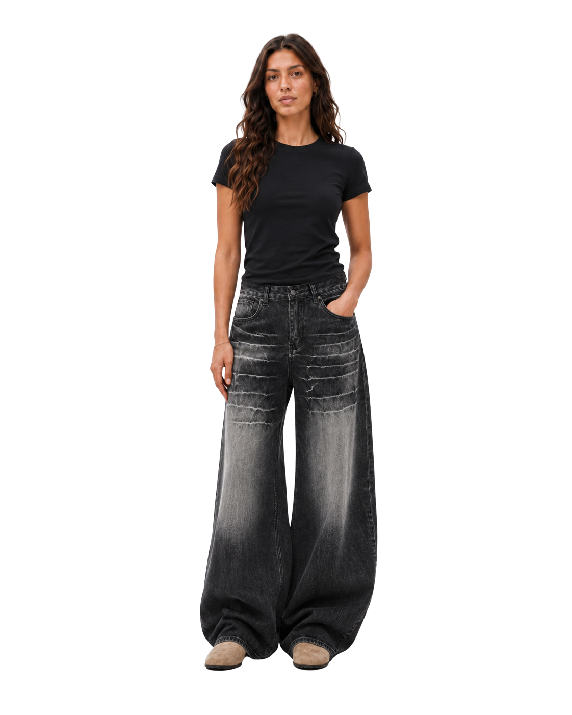 Jean Oversize Black Washed